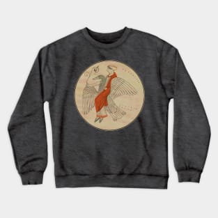 Aphrodite riding a swan Crewneck Sweatshirt